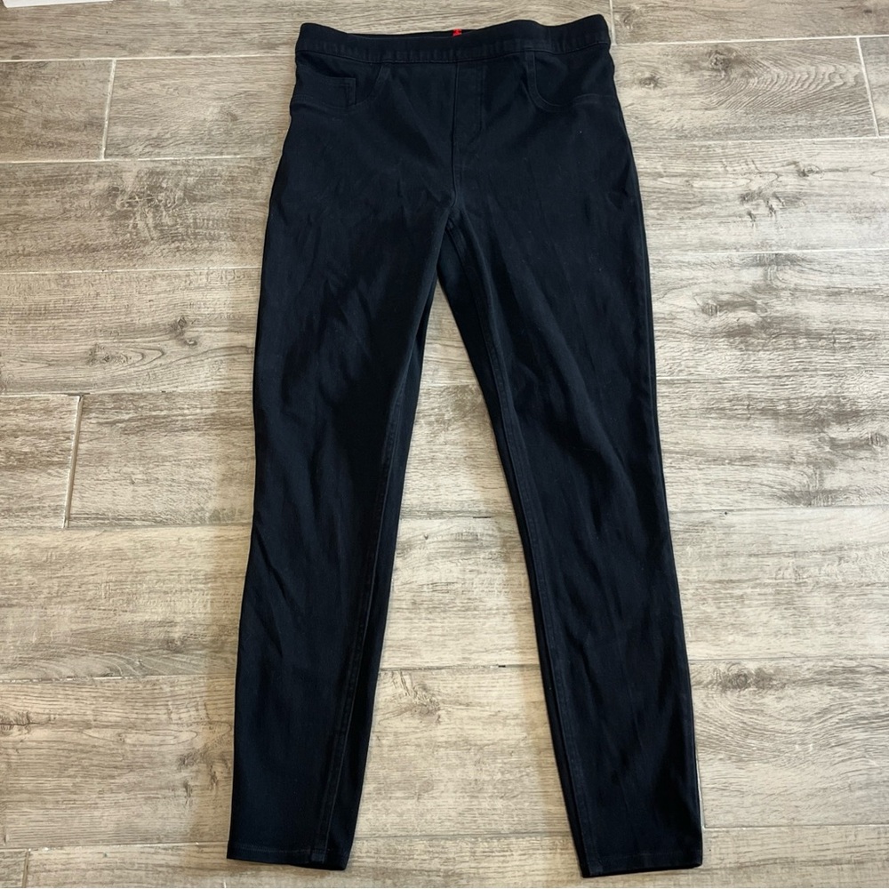 SPANX Jean-Ish Ankle Leggings Denim Women's Black 20018R Shaping Size‎ Large